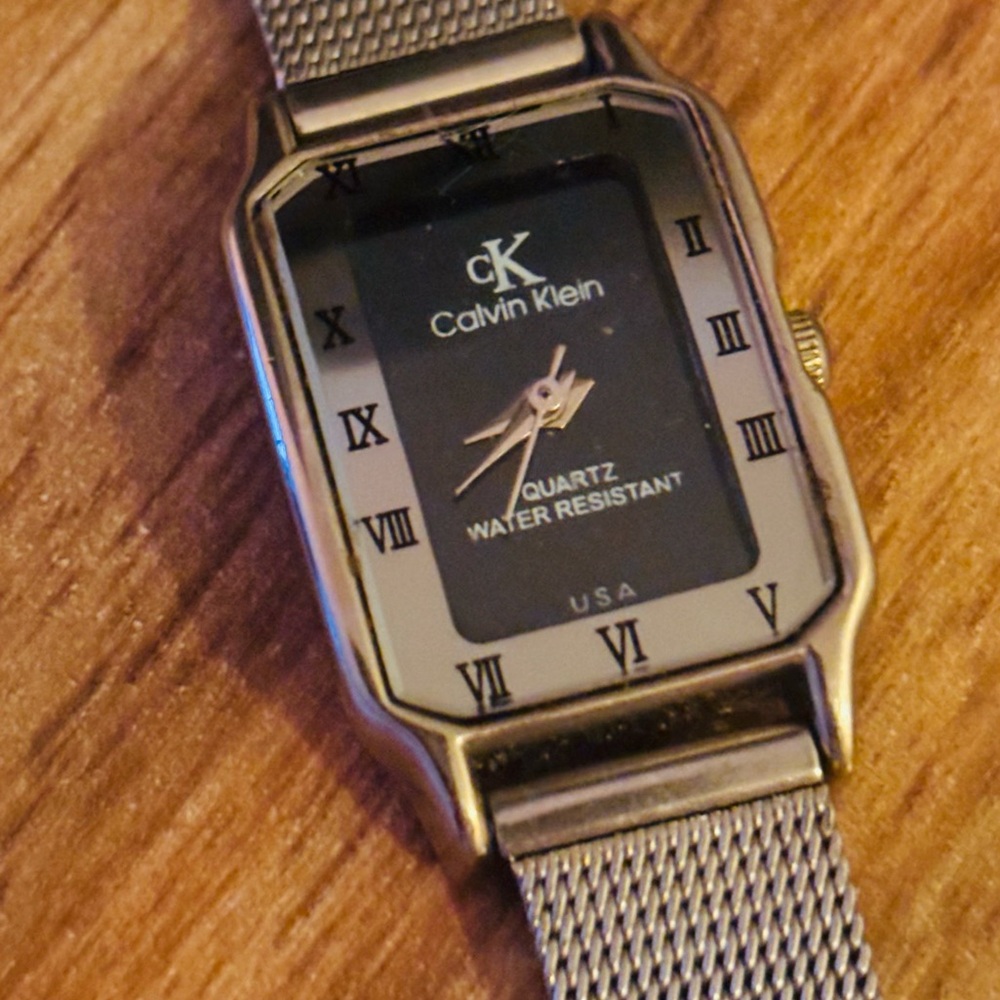 Calvin Klein Black and Silver Quartz Watch